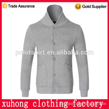 blank plain stand collar varsity sport casual jacket for man